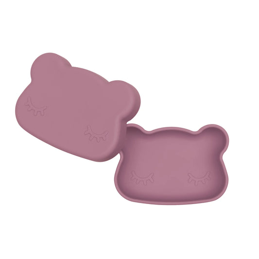 Bear Snackie® - Silicone Bowl & Plate (Blue or Pink) - We Might Be Tiny