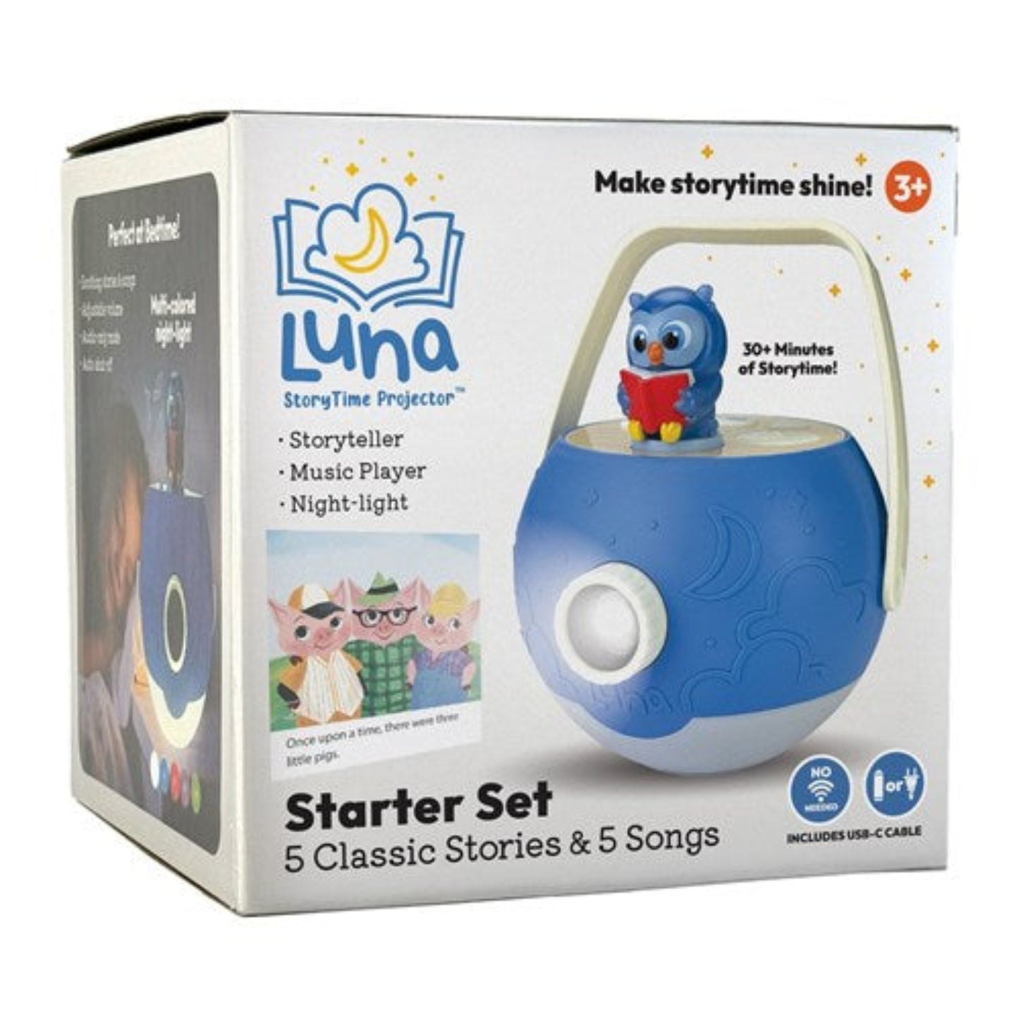 Luna Storytime Projector Classic Stories & Songs with Owl - Tomy
