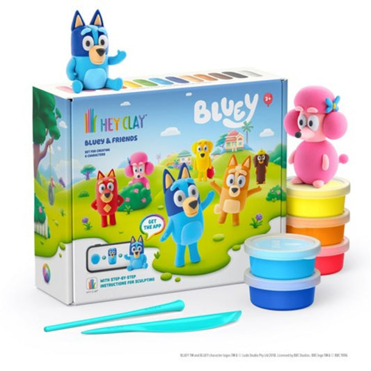 Bluey & Friends Clay Kit (15 cans) - Hey Clay