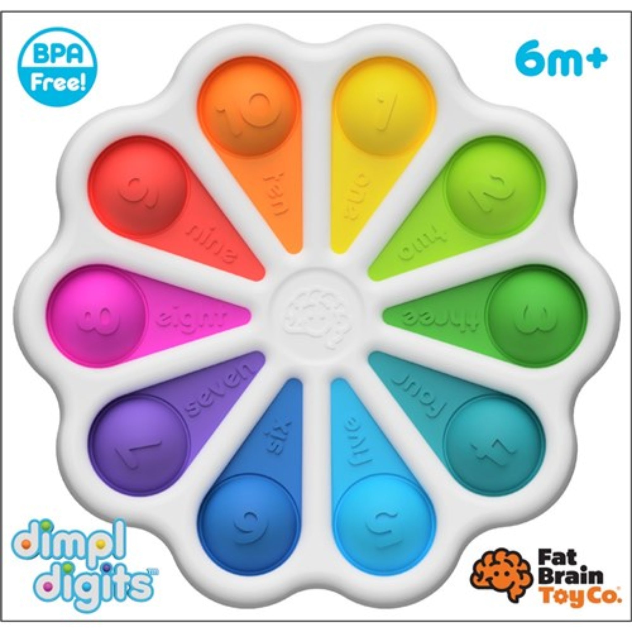 Fat Brain Dimpl Digits Sensory Number Toy for Toddlers – Wow Baby