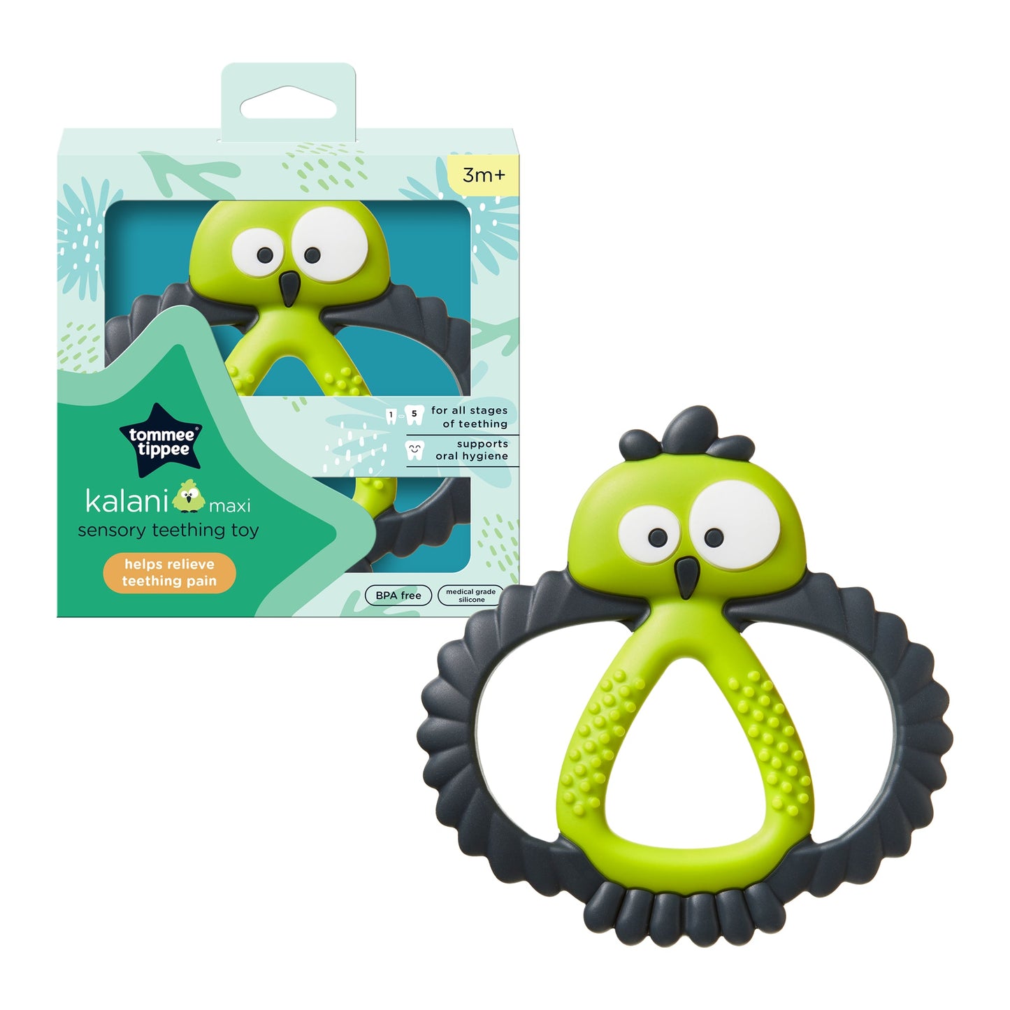 Kalani Mini Silicone Sensory Teething Toy - 4 Pack Deal! - Tommee Tippee