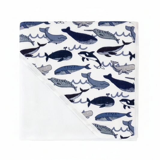  Hooded Towel - Whales All 4 Ella 